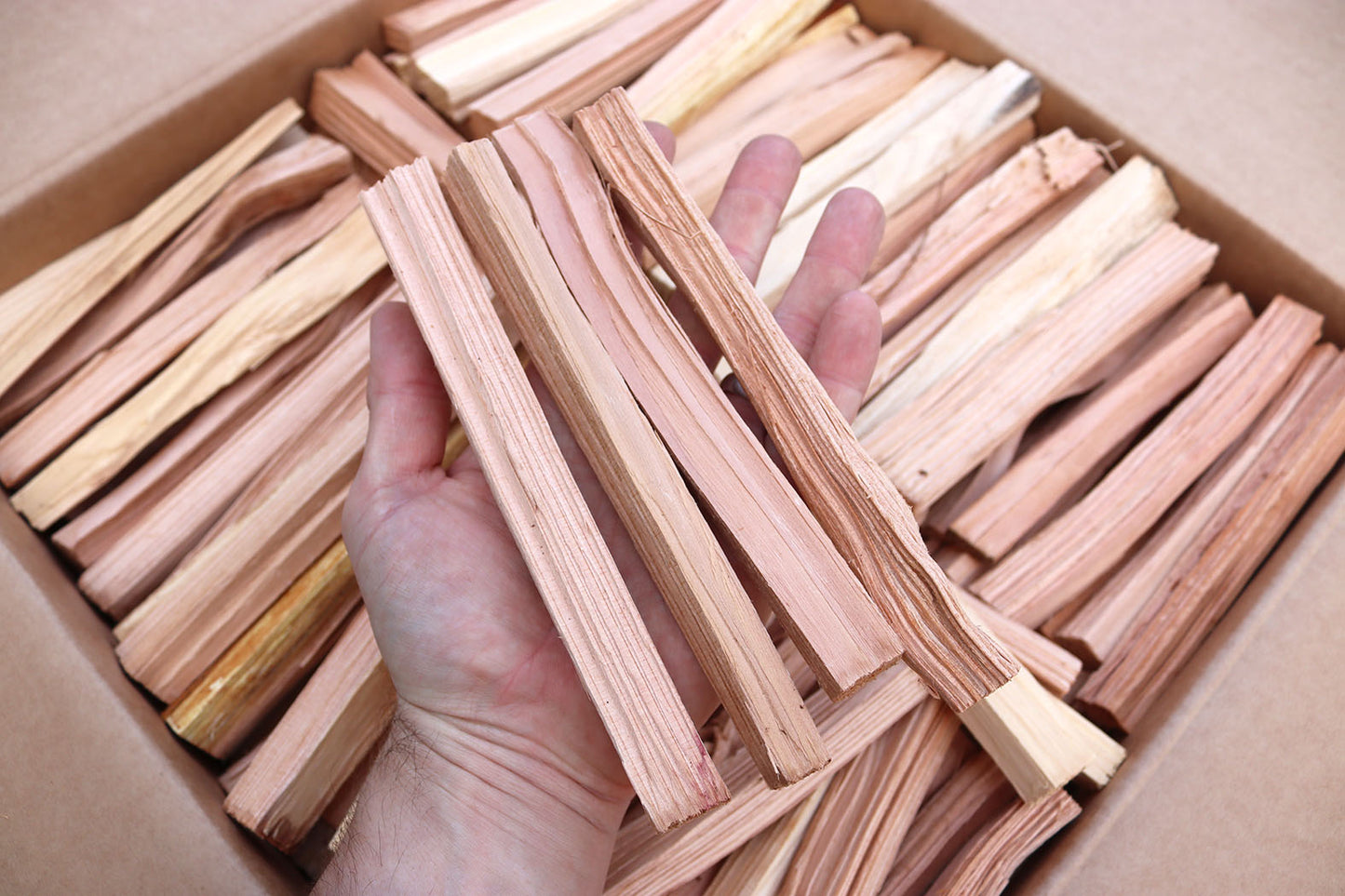 Love Logs Ready to Burn Kiln Dried British Kindling Showing Thickness and Length