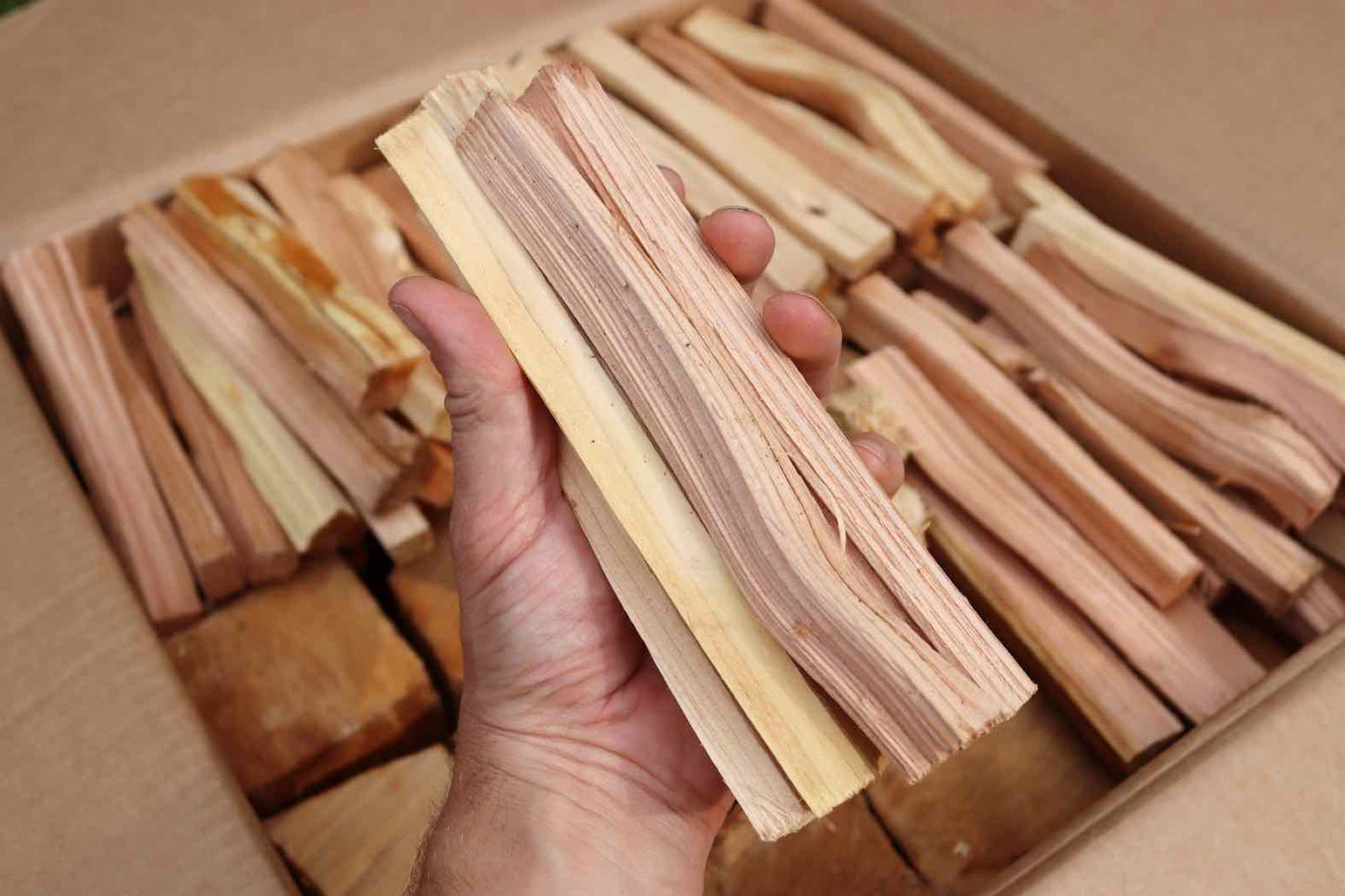 Love Logs Ready to Burn British Kindling in Hand