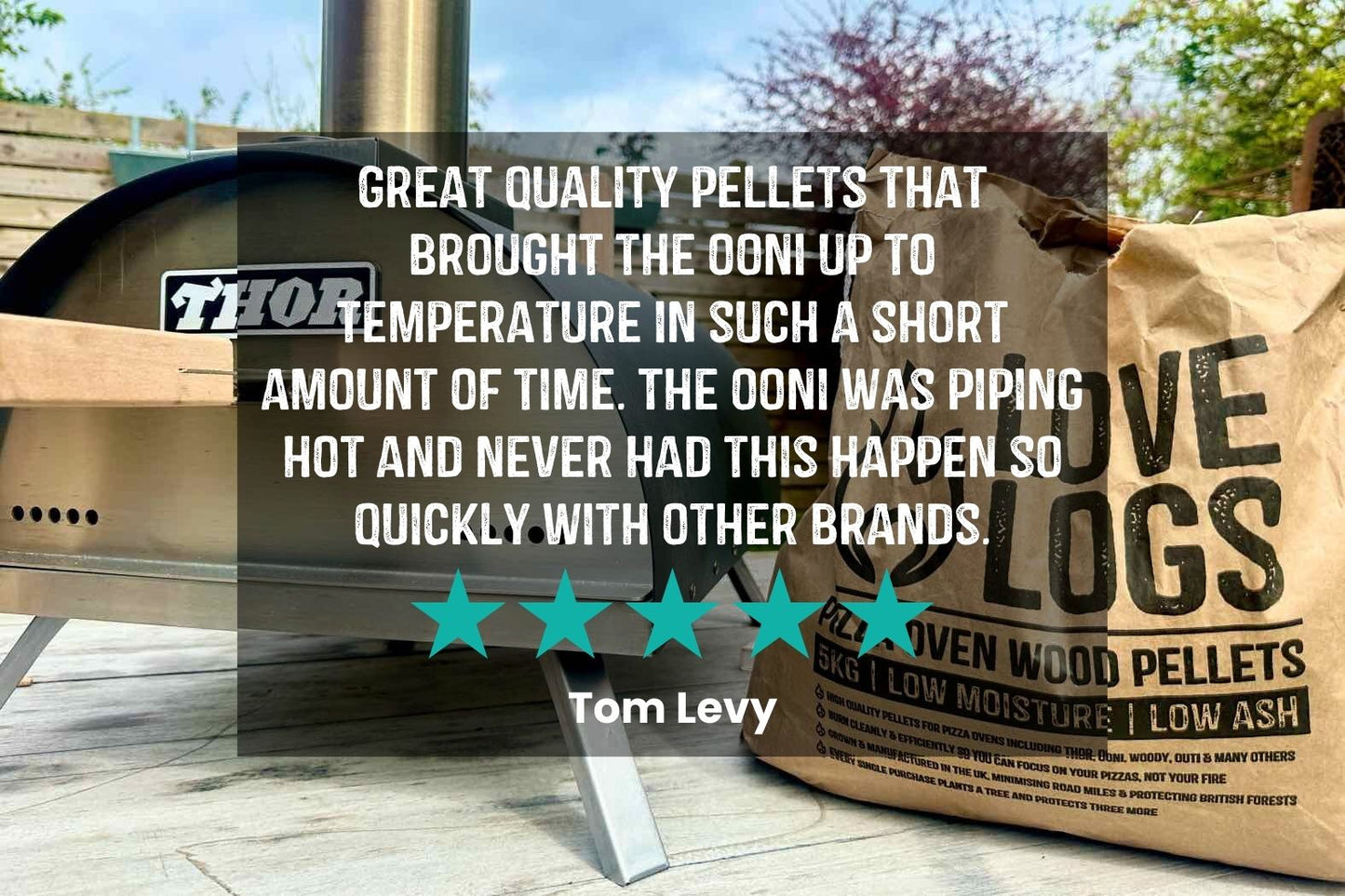 Customer Review of Love Logs Pizza Oven Wood Pellets