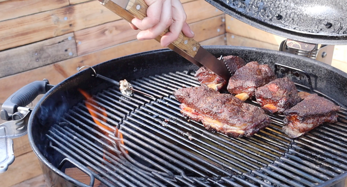 Beef Short Ribs on a Weber Kettle