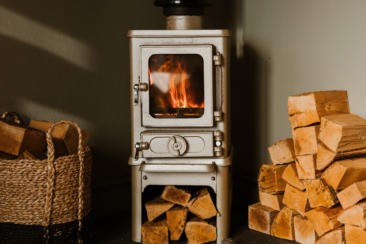 Logs burning in log burner