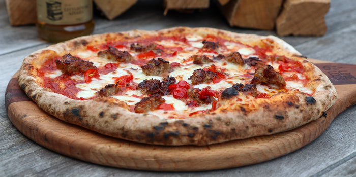 Fennel sausage, sweet drop pepper & honey pizza