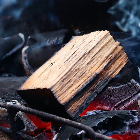 Love Logs Smoking Chunk Alight in Sustainable British Charcoal Embers