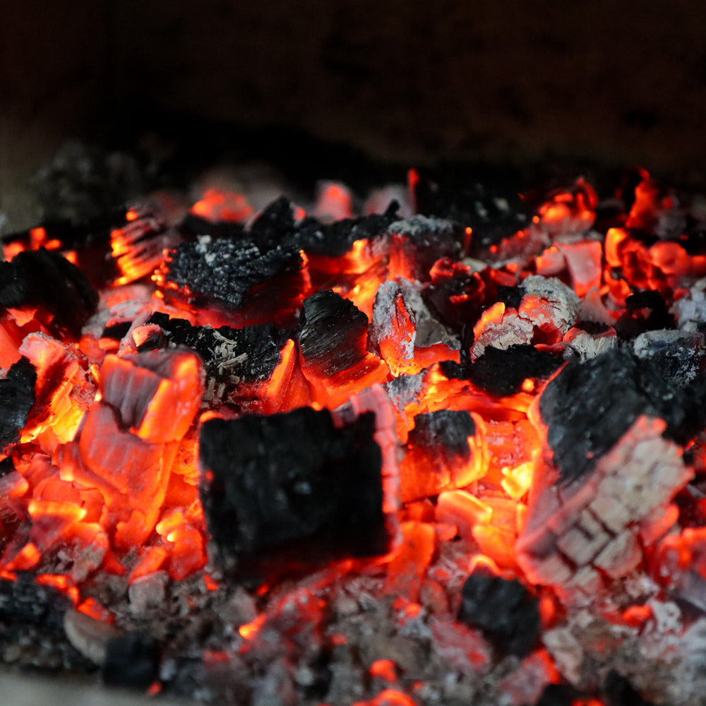 
                      
                        Oak embers in log burner
                      
                    