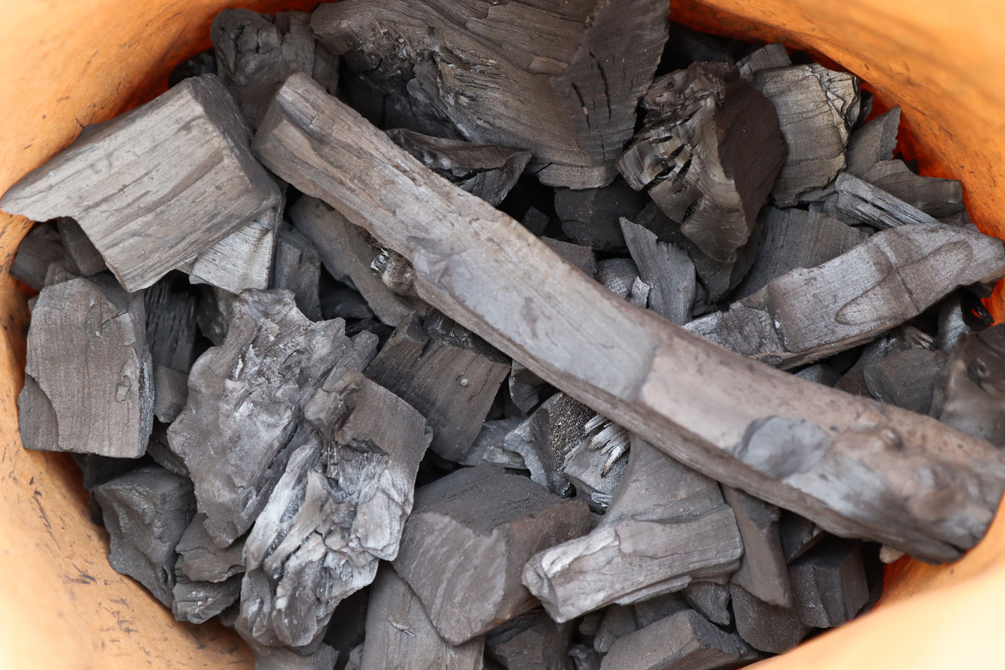 Inside a bag of British Apple Charcoal