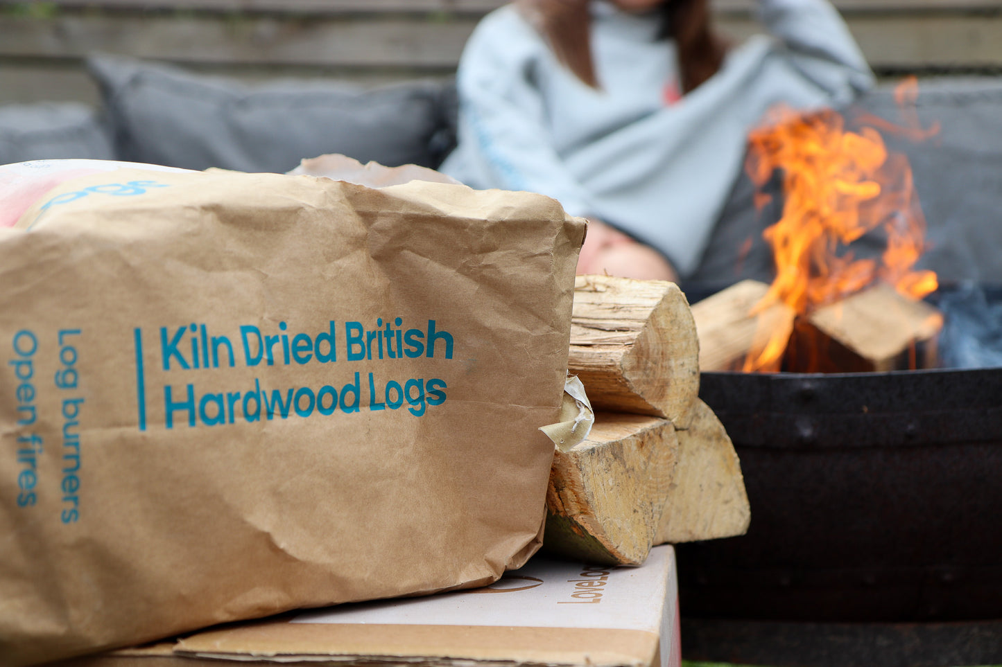 Kiln Dried British Hardwood Logs in Paper Sacks