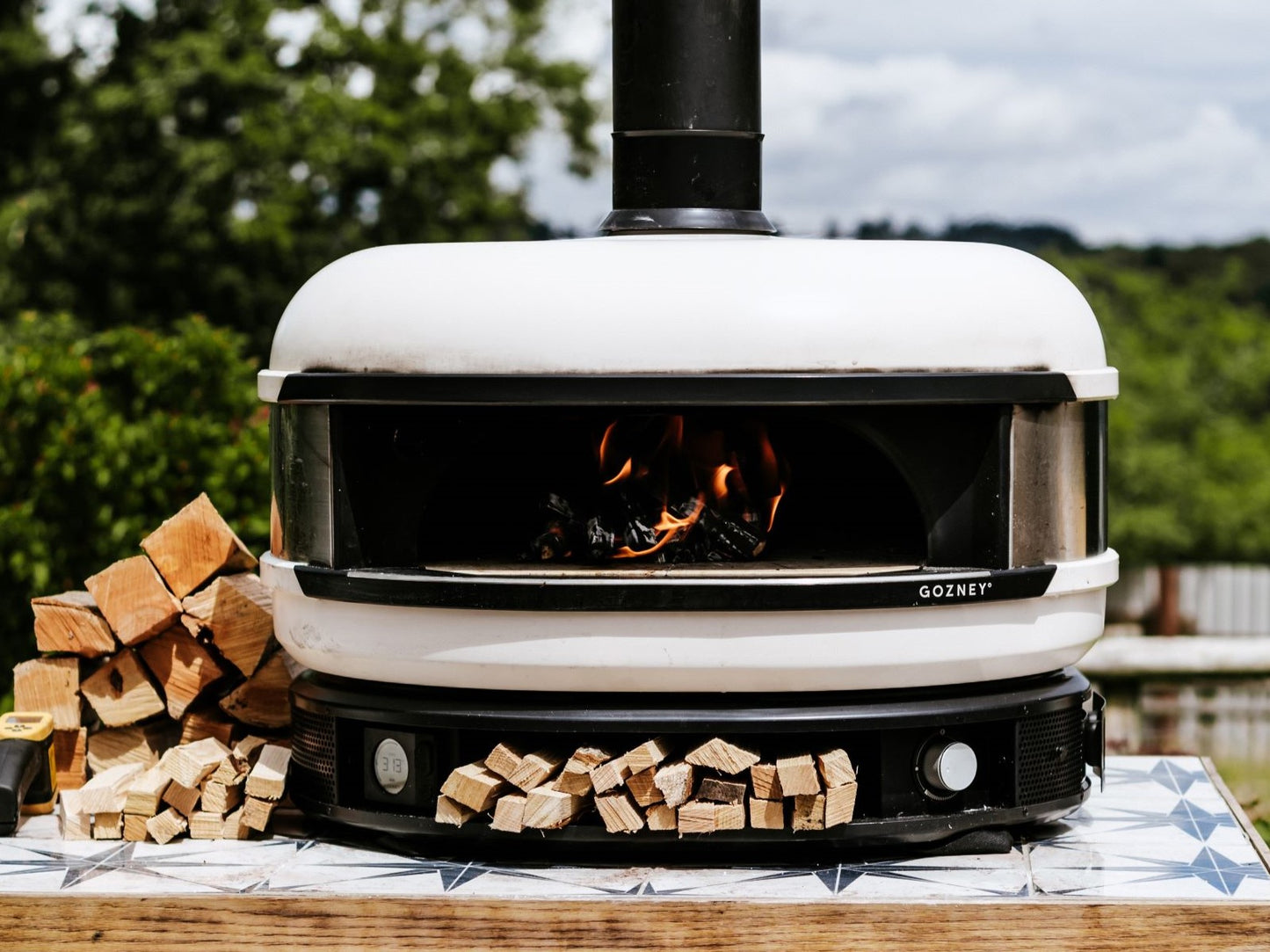 Love Logs Pizza Oven wood in Gozney Dome